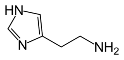 Representación de la fórmula de la histamina