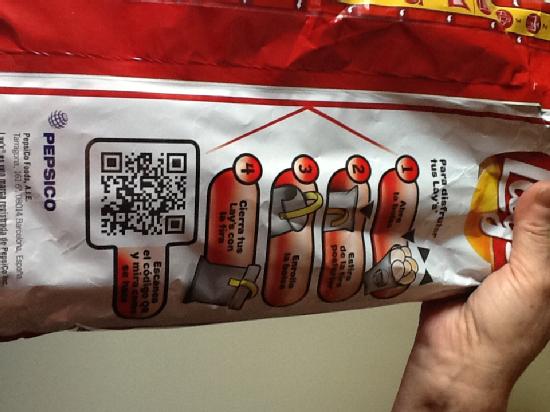 Promoción de un producto alimenticio mediante códigos QR