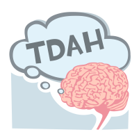 Representación de un cerebro pensando sobre el TDAH (amenclinicsphotos y TilmannR, CC BY-SA 4.0, via Wikimedia Commons)