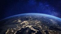Foto de la Tierra de noche donde se ve Europa