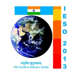 1) Number 7 (representing the 7th edition of IESO)2) The Earth’s imagery from space (signifying Astronomy)3) The clouds and oceans in the imagery (representing Atmosphere and Hydrosphere)4) The Earth’s cross section in number 7 (representing Geoshpere)5) The national flag of India, the host country, in number 7.6) The logo: Vasudhaiva Kutumbakam (from ancient scriptures; Maha Upanishad VI.71-73). It means, “The Earth is indeed a family”, which is what IGEO has been striving to achieve: integration of the Earth’s subsystems in the school curriculum.(Designed by R. Shankar and Shwetha B. Shetty, Mangalore University). 