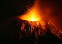 Foto de erupción volcánica