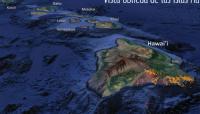 Vista oblicua del archipielago de Hawái