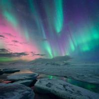 Imagen de aurora boreal