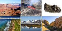 Imagen collage de elementos más característicos de la geología